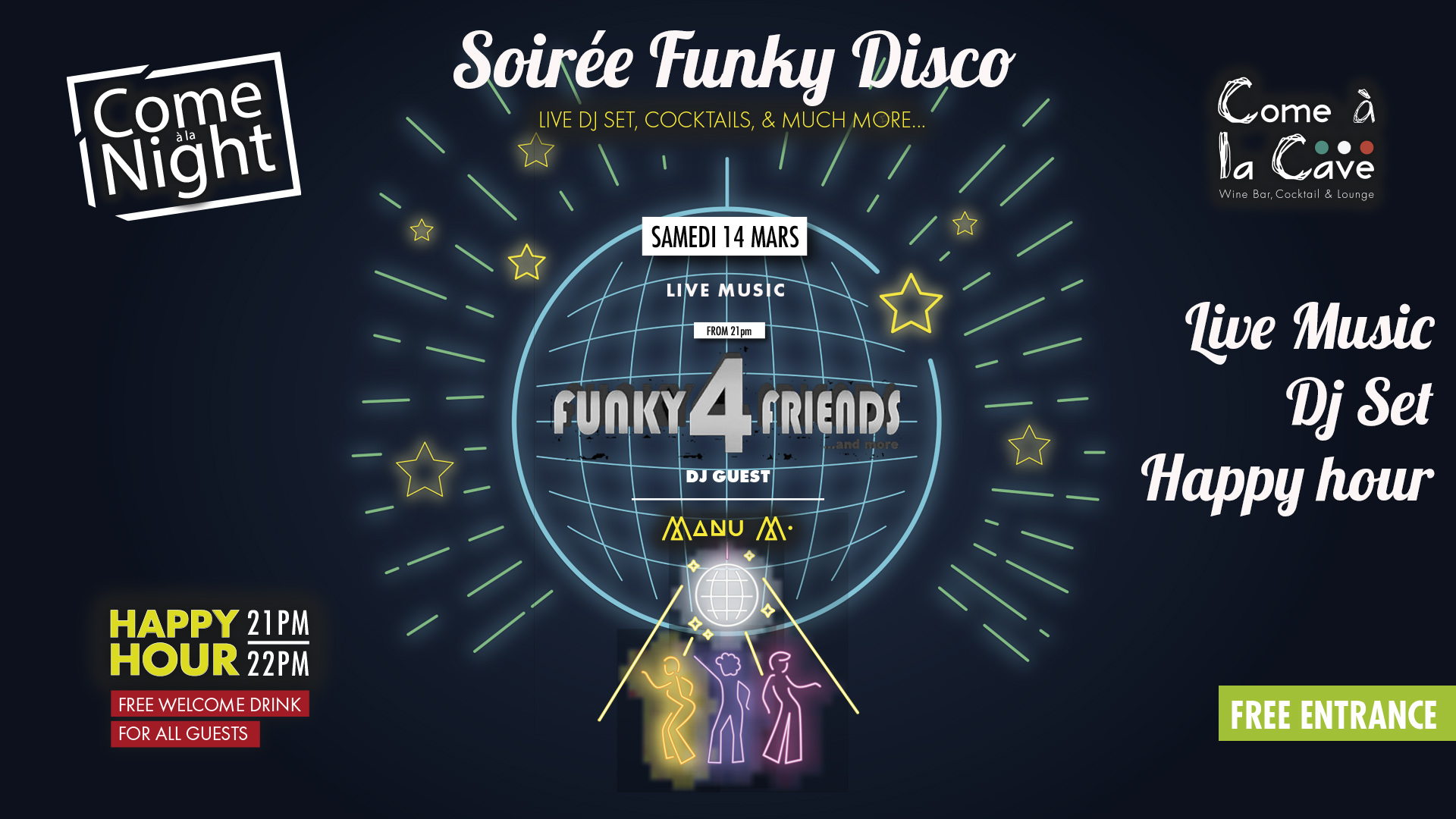 Soirée Funky Disco, Live Music & Dj’s