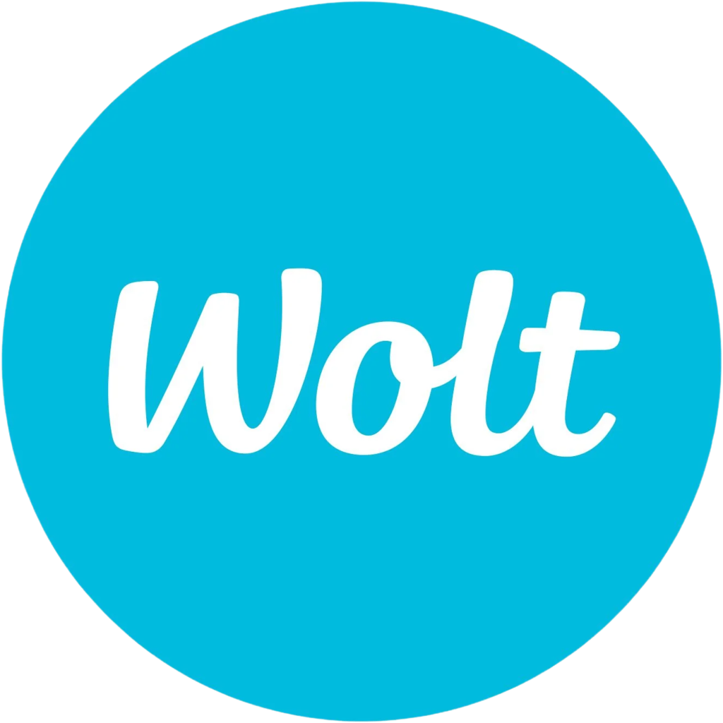 Logo de Wolt, service de livraison de repas